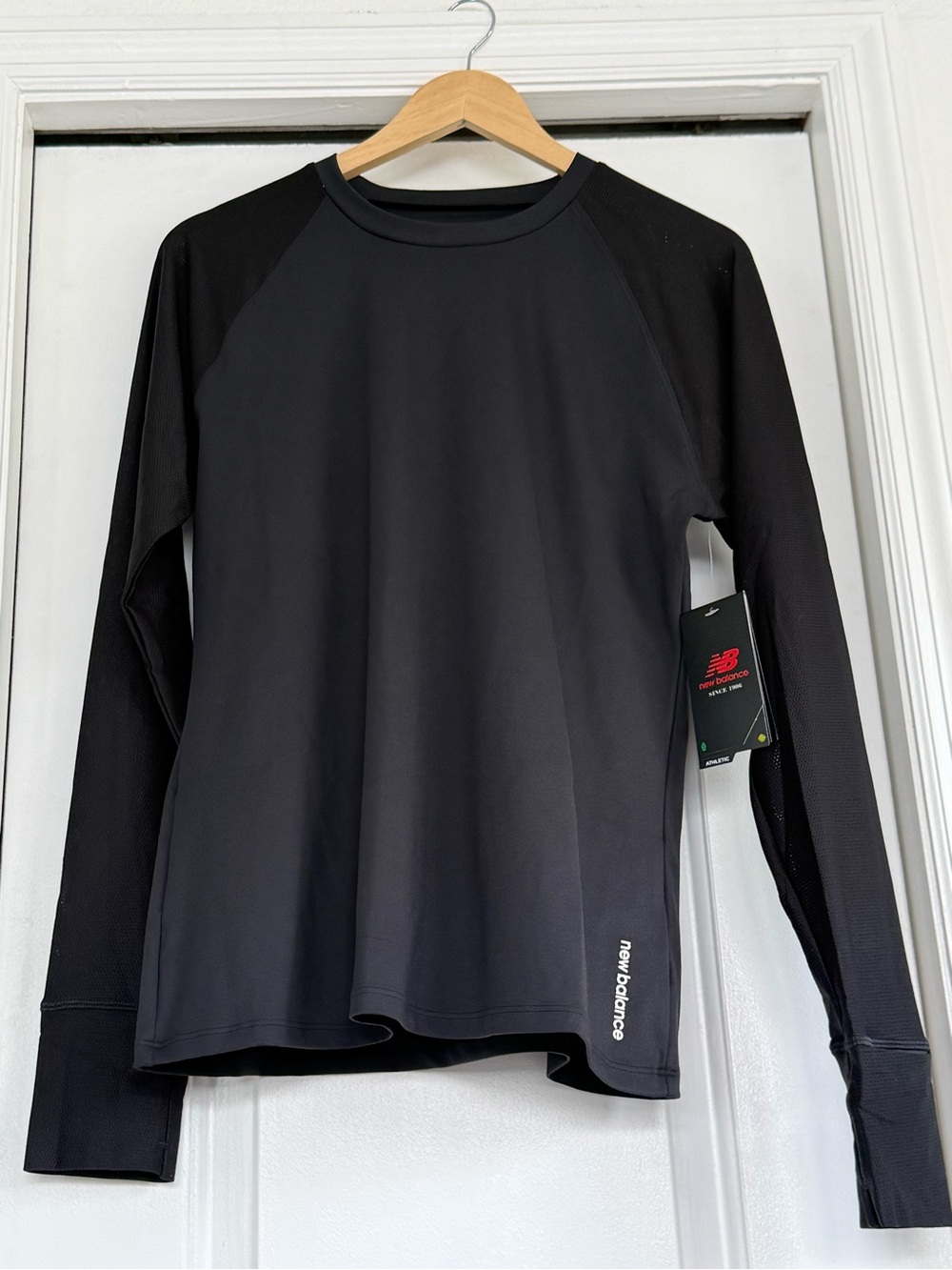New Balance Men’s Black Long-Sleeve Rash Guard Swim Top